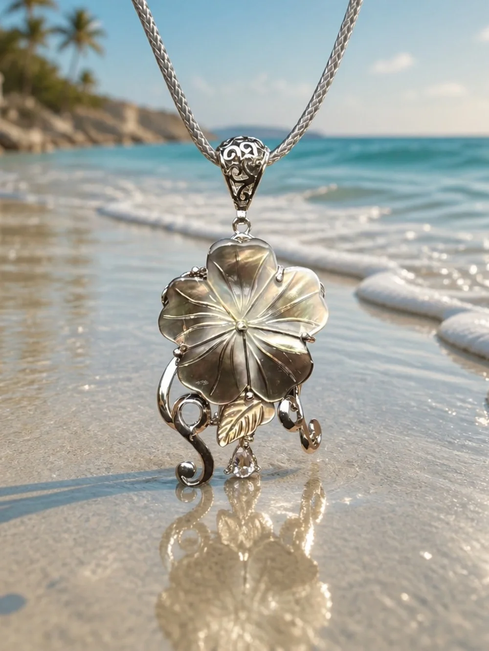 NEW! Flower Abalone Shell Necklace